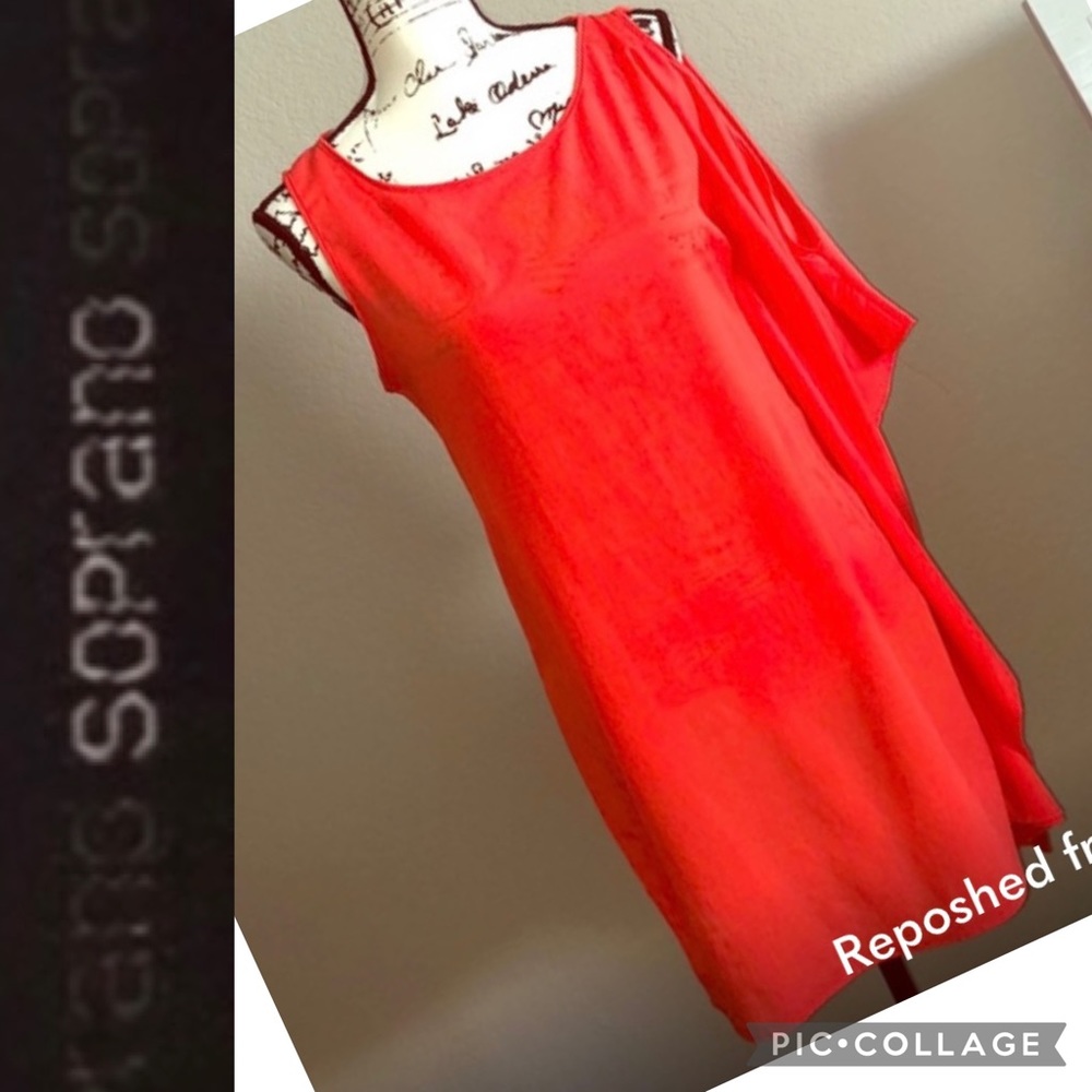 One Sleeve Dress, Coral, Soprano size M - Picture 1 of 6